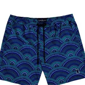 PSYCHO BUNNY San Diego Printed Swim Shorts Trunks NWT XXL